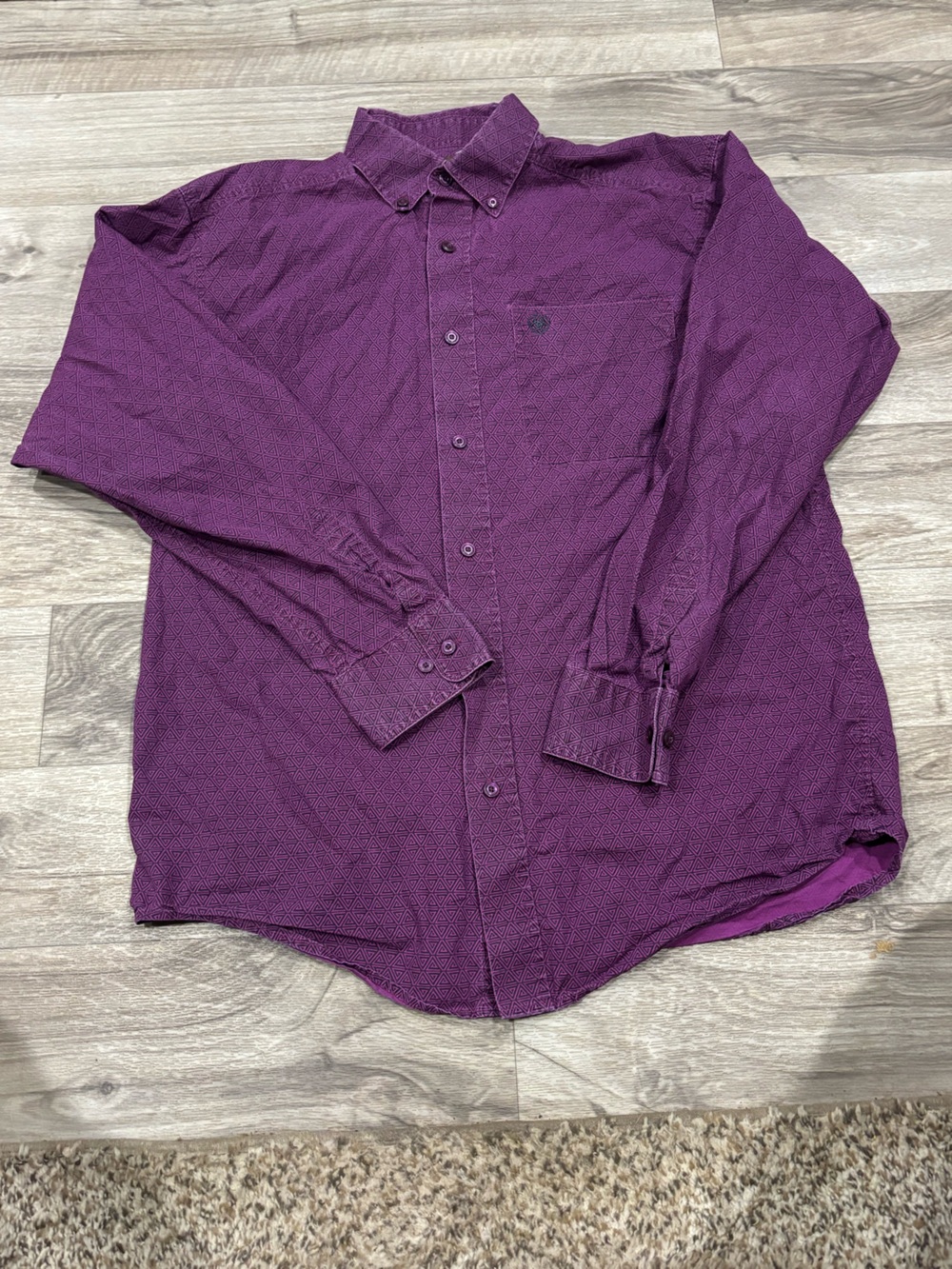 Ariat Purple Geometric Button-Down Shirt